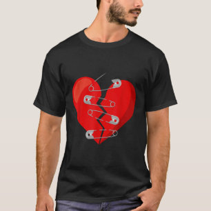 Herz gebrochen &Amp; Buttone zur Sicherheit Anti V T-Shirt