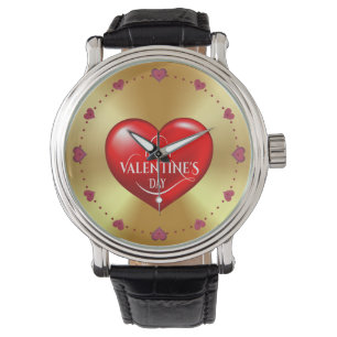 Herz geformt 3d Rote Liebe Symbol-50420 Armbanduhr
