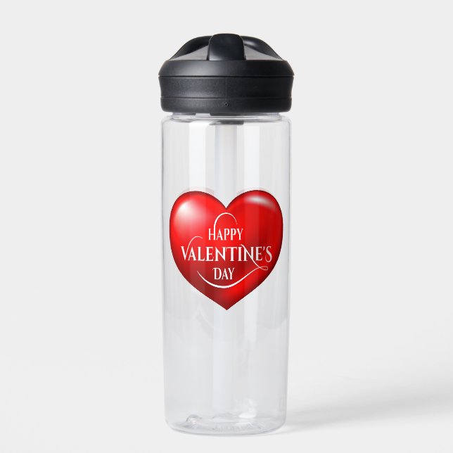 Herz geformt 3d Rote Liebe Symbol-50420 Trinkflasche (Vorderseite)
