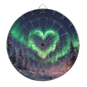 Herz geformt Aurora Borealis Dartscheibe