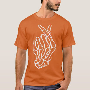 Herz geformt Skeleton Hand, Kostüm Funny Hallowee T-Shirt