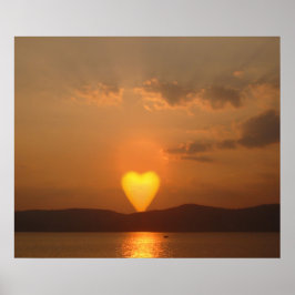 Herz geformt Sun Print Poster