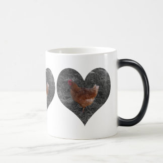 Herz-geformte Huhn-Tasse Verwandlungstasse