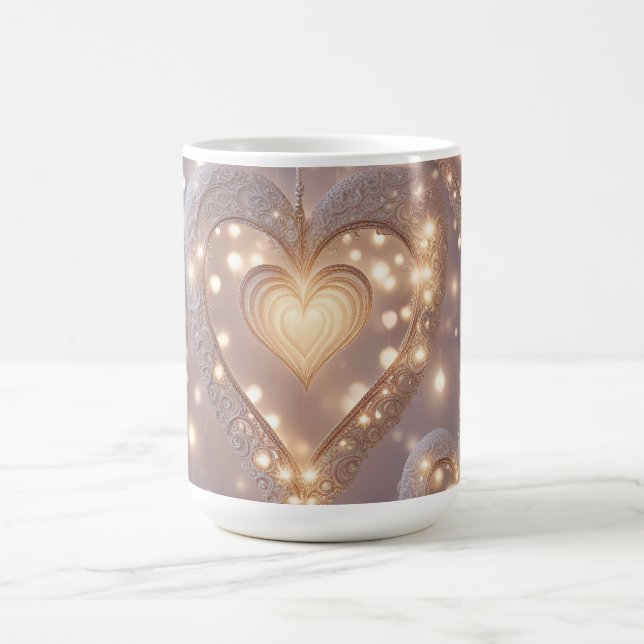 Herz gefüllt mit Licht Kaffeetasse (Mittel)