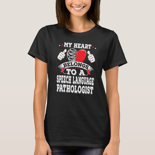Herz gehört zu dem Sprachpathologen Valen T-Shirt (Vorderseite)
