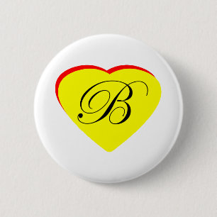 Herz Gelb B Hochzeit Einladung MUSEUM Z Button