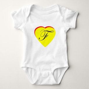 Herz Gelb F Hochzeit Einladung MUSEUM Z Baby Strampler