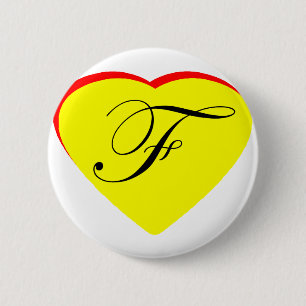 Herz Gelb F Hochzeit Einladung MUSEUM Z Button