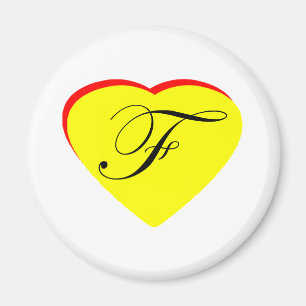 Herz Gelb F Hochzeit Einladung MUSEUM Z Magnet