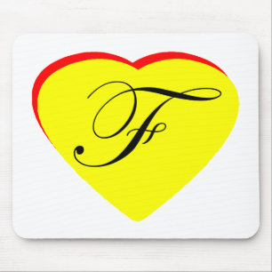 Herz Gelb F Hochzeit Einladung MUSEUM Z Mousepad
