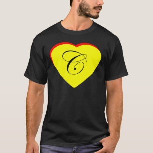 Herz Gelb Rot C Hochzeit Einladung MUSEUM Z T-Shirt
