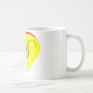 Herz Gelb Rot D Hochzeit Einladung MUSEUM Z Kaffeetasse