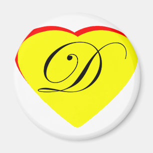 Herz Gelb Rot D Hochzeit Einladung MUSEUM Z Magnet