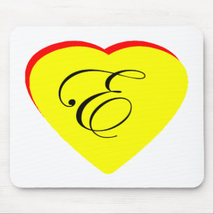 Herz Gelb rot E Hochzeit Einladung MUSEUM Z Mousepad