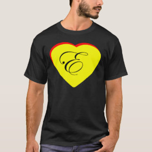 Herz Gelb rot E Hochzeit Einladung MUSEUM Z T-Shirt