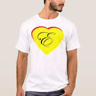Herz Gelb rot E Hochzeit Einladung MUSEUM Z T-Shirt