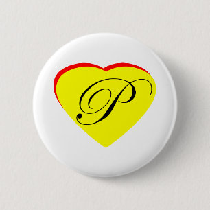 Herz Gelb Rot P Hochzeit Einladung MUSEUM Z Button