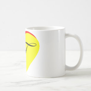 Herz gelb rot T Hochzeit Einladung MUSEUM Z Kaffeetasse