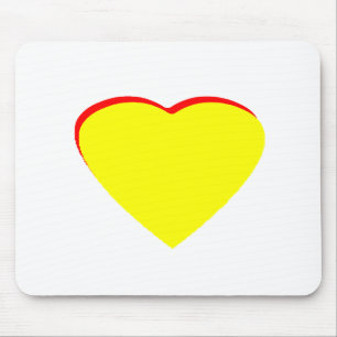 Herz Gelb Rote Hochzeit Einladung MUSEUM Zaz Mousepad