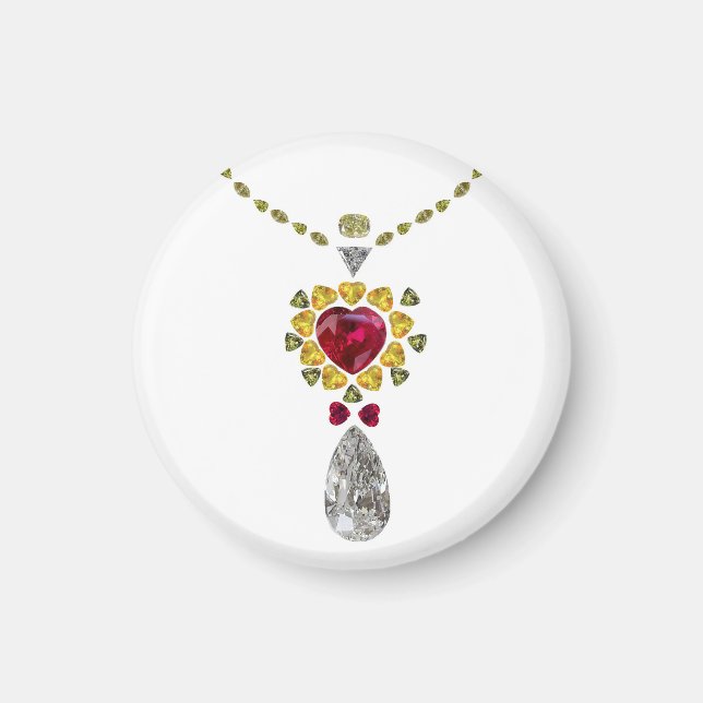 Herz Gemstone Art Magnet (Vorne)