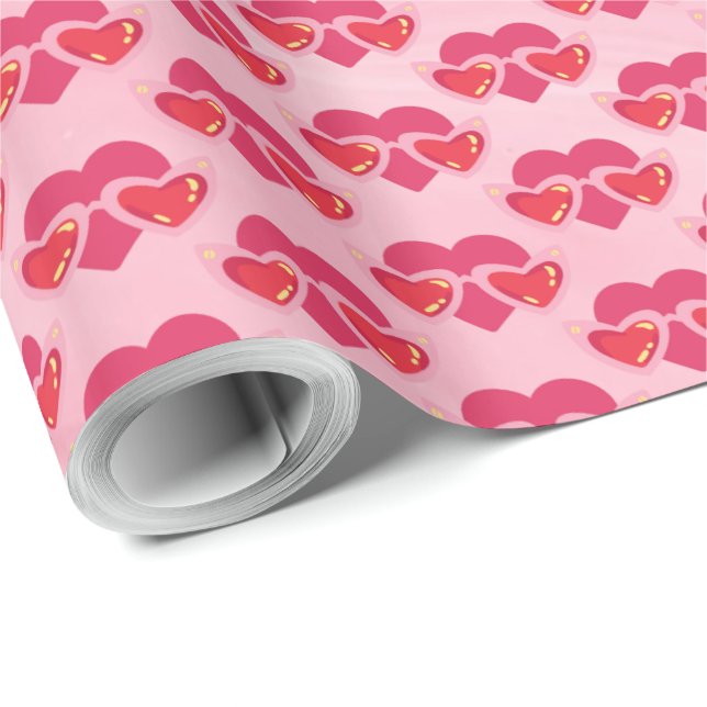 Herz Geschenkpapier (Rolleneckpunkt)