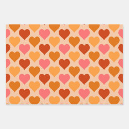 Herz Geschenkpapier Set