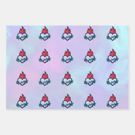 Herz Geschenkpapier Set