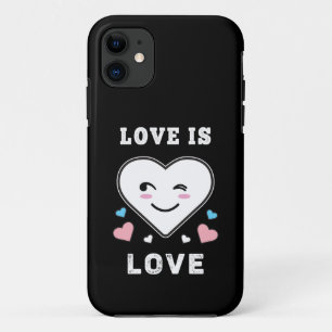 Herz Gesicht Liebe Ist Liebe LGBTQ Transgender Sto Case-Mate iPhone Hülle