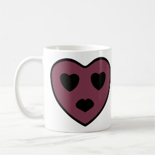 Herz-Gesicht-Pout Kaffeetasse