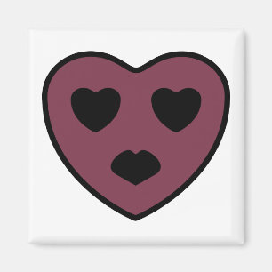 Herz-Gesicht-Pout Magnet