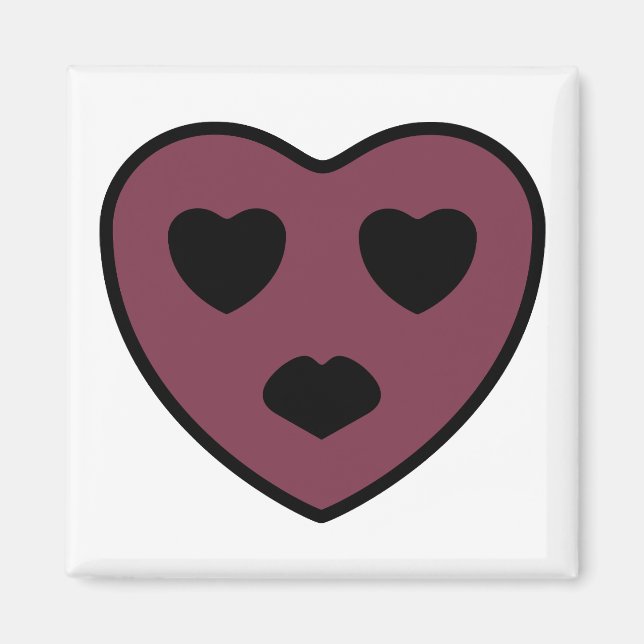 Herz-Gesicht-Pout Magnet (Vorne)