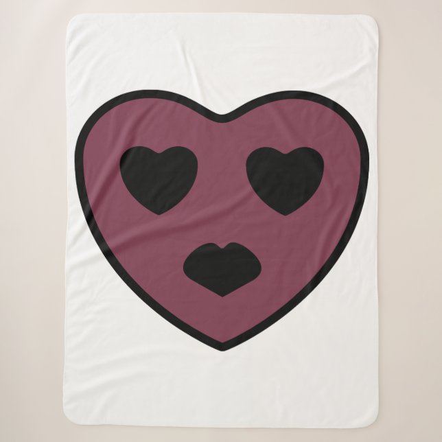 Herz-Gesicht-Pout Sherpadecke (Vorderseite)