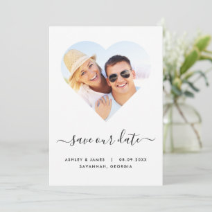 Herz-gestaltetes Foto Hochzeit Speichern Sie die D Save The Date