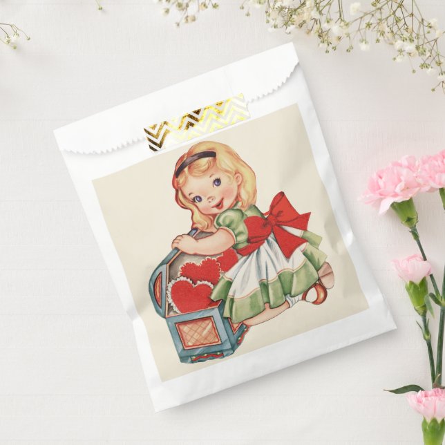 Herz Girl Child Retro Niedliche Kinder Geschenktütchen (Versiegelt)