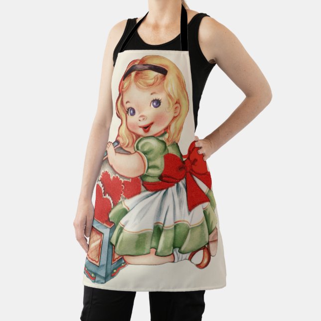 Herz Girl Child Retro Niedliche Kinder Schürze (InSitu)