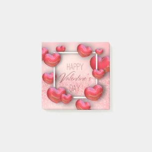 Herz-Glitzer Posten-it® Anmerkungen des Valentines Post-it Klebezettel