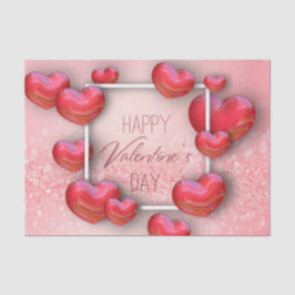 Herz-Glitzer-Seidenpapier des Valentines Seidenpapier