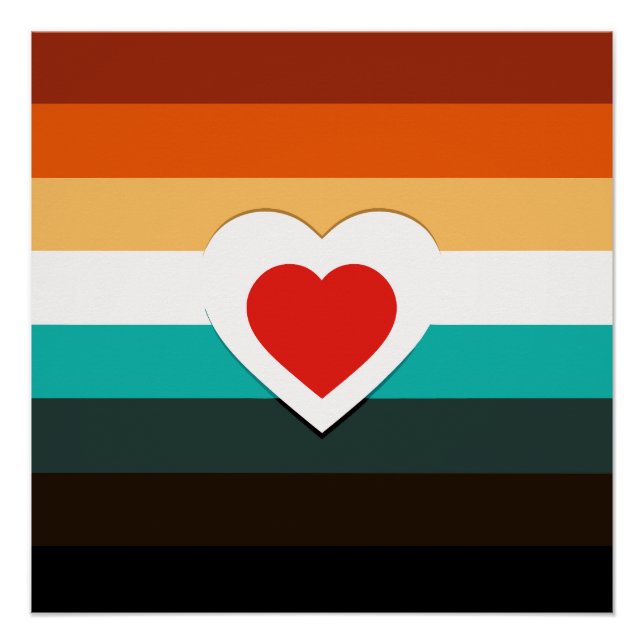 Herz Gradient Poster (Vorderseite)