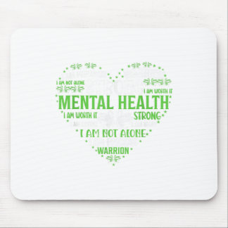 Herz Green Ribbon Mental Health Awareness Mousepad