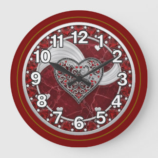 Herz große wanduhr