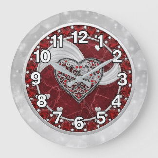 Herz große wanduhr