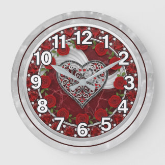 Herz  große wanduhr