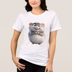 Herz-Haltender Runder Maus-T-Shirt Süße Zodiak-R Tri-Blend Shirt