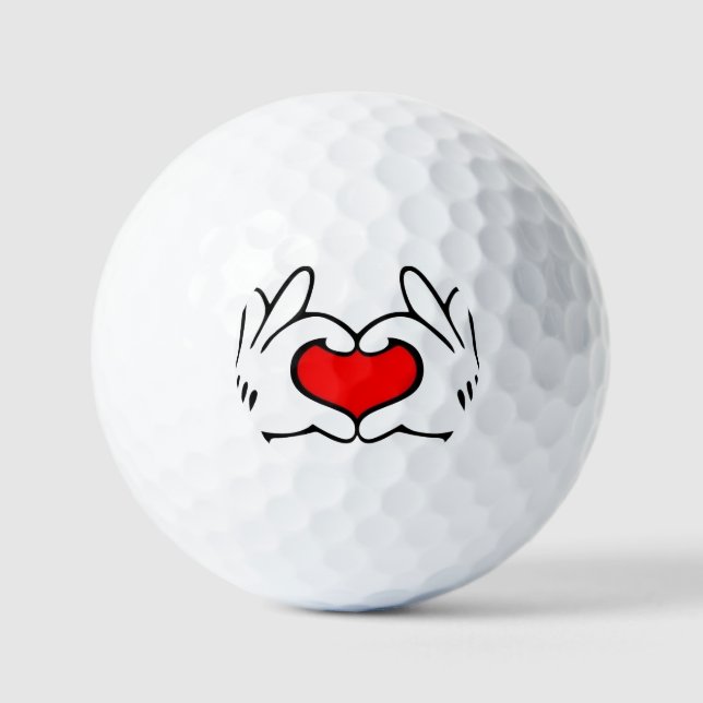 Herz Hand  Golfball (Vorderseite)