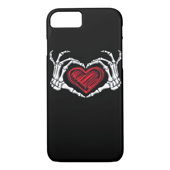 Herz Hands Skeleton Case-Mate iPhone Hülle (Rückseite)