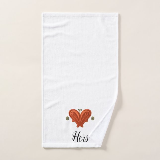 Herz-Handtuch Badhandtuch Set (Handtuch)