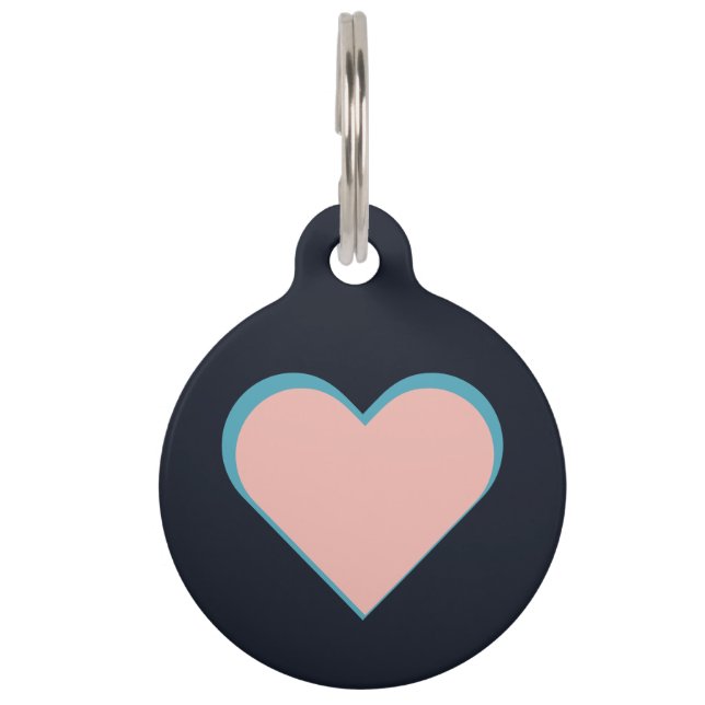 Herz ♥ Heart Haustiermarke (Vorderseite)