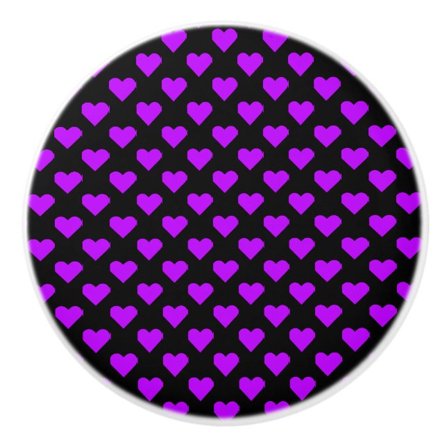 Herz ♥ Heart ♥ Herzen ♥ Hearts Keramikknauf (Vorderseite)