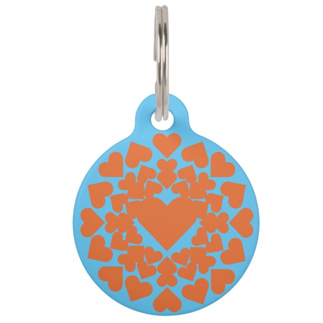 Herz ♥ Heart Sun Haustiermarke (Vorderseite)