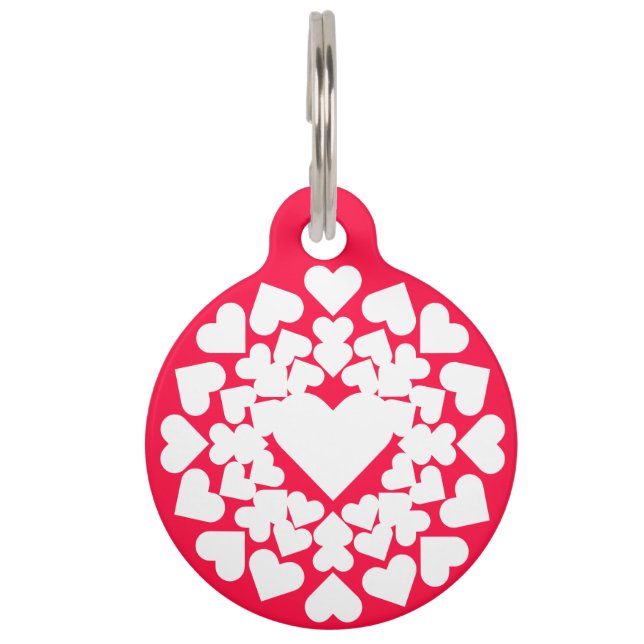 Herz ♥ Heart Sun neon Haustiermarke (Vorderseite)